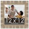 12x12 Wide Bamboo Picture Frame with UV-Resistant Acrylic & Acid Free Backing, Available in 4 Finishes - Brown, Black, Silver, and Natural